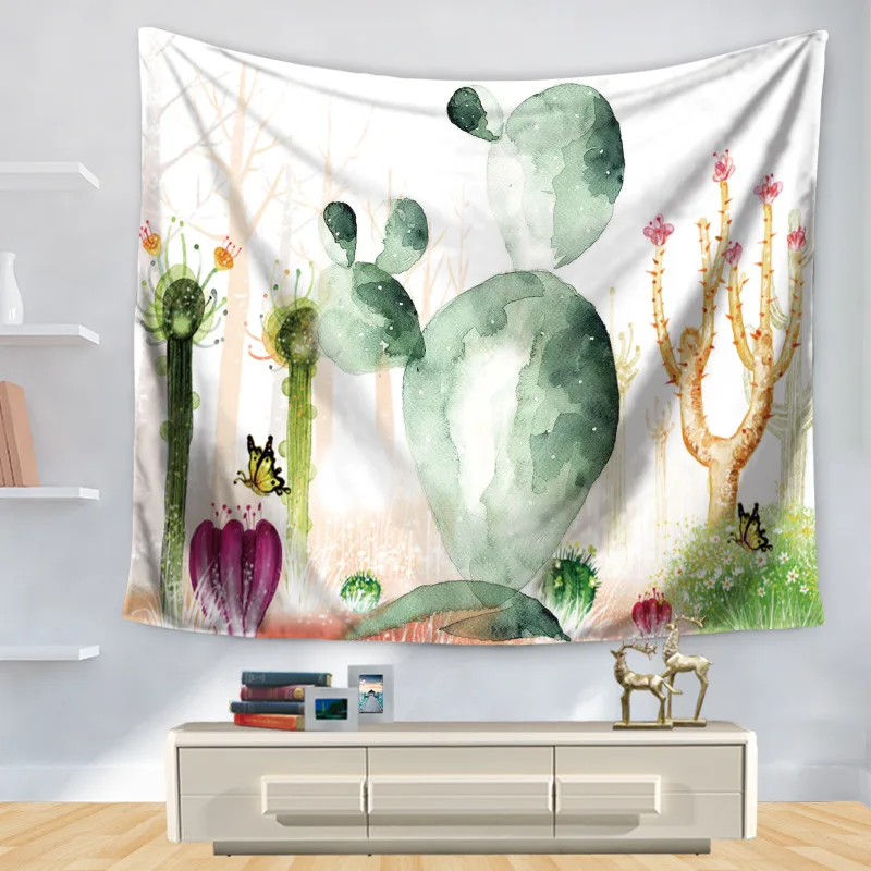 Гобелен полиэстер печатные красочные Кактус Украшения Дома Настенные одеяла