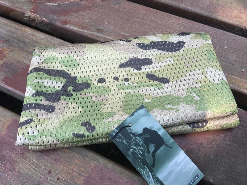 Военный Тактический Камуфляжный шарф, сетчатые наружные шарфы, дышащая повязка на голову, сетчатый шарф, джунгли, глушитель, кемпинг, туризм, мужской шарф