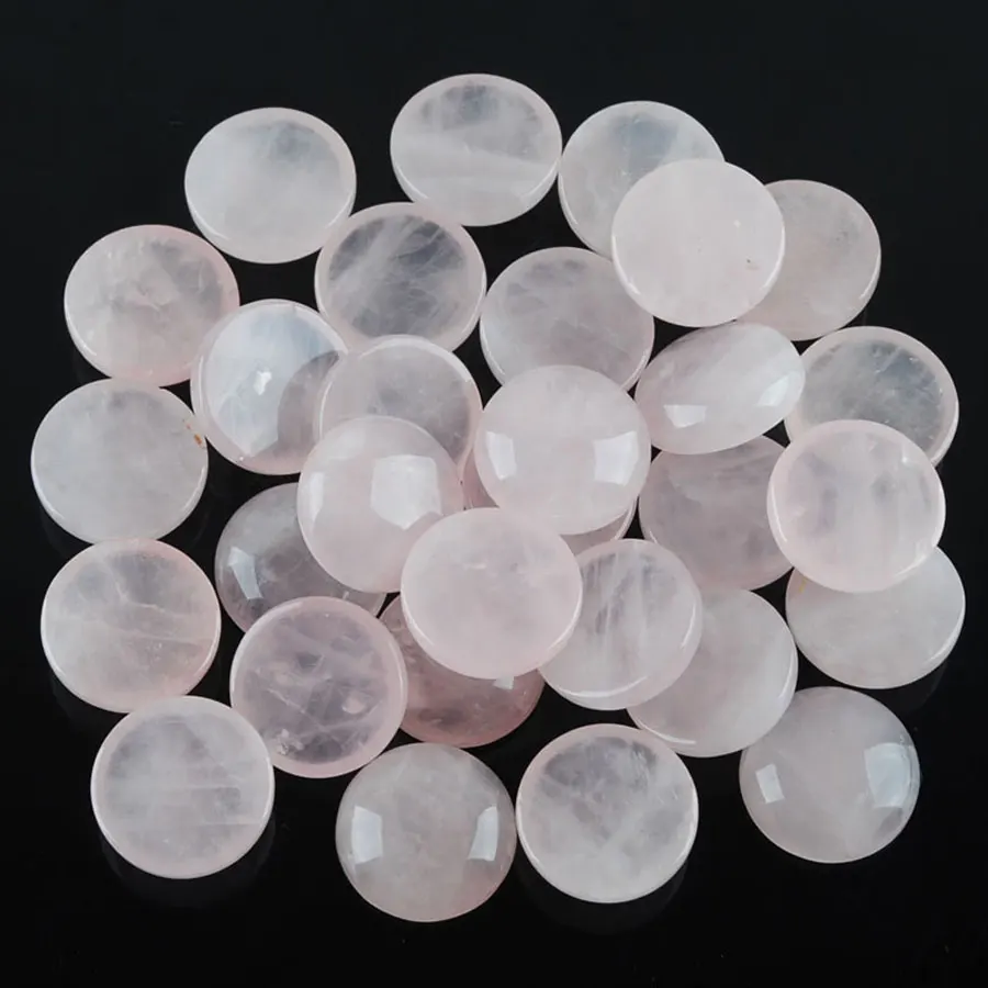 Натуральный розовый Quartzs свободные декоративные камни круглые кабошоны бусы