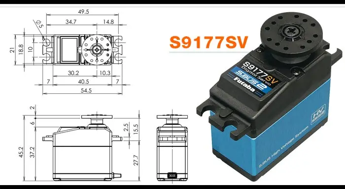 FUTABA S9177SV сервопривод высокого напряжения цифровой рулевой механизм 41
