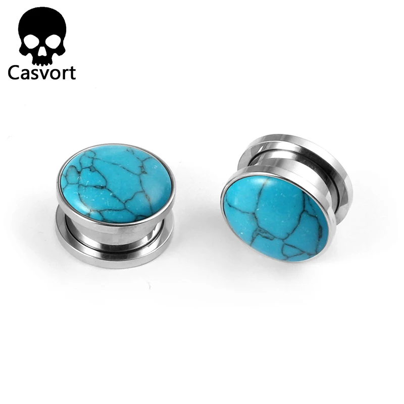 Casvort винтовые диаметры для ушей туннель, плаг, пирсинг кольцо расширитель шпильки носилки разноцветный пирсинг для тела ювелирные изделия серьги подарок
