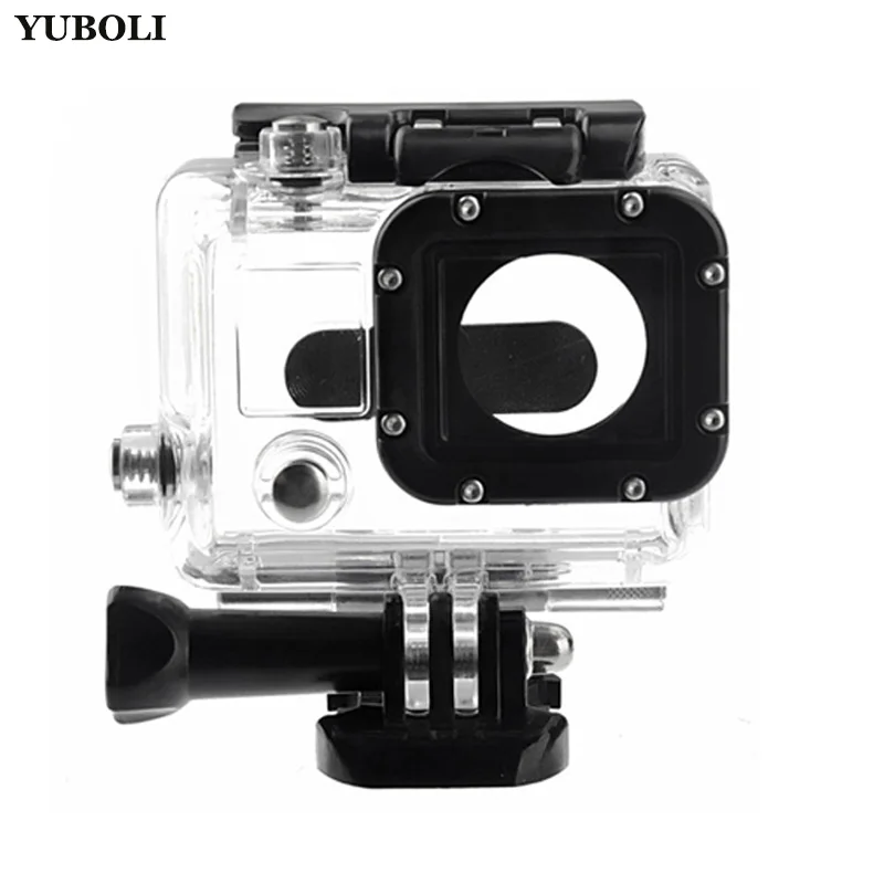 YUBULI Gopro аксессуары go pro hero 3 водонепроницаемый чехол+ крышка объектива чехол для Gopro hero 3 черный/белый/silver edition камеры