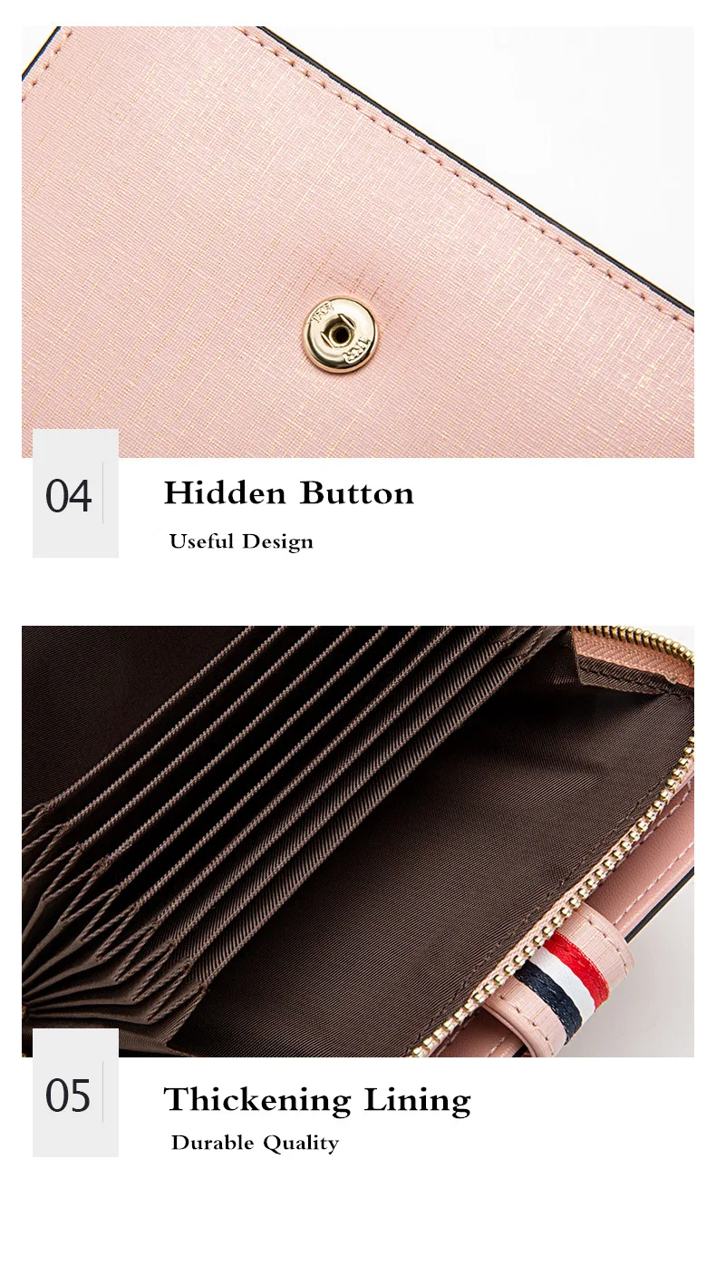 BISON DENIM, натуральная кожа, Женский кошелек, дамская сумка для денег, на молнии, кошелек для монет, держатель для карт, кошелек для путешествий, carteira feminina B3275