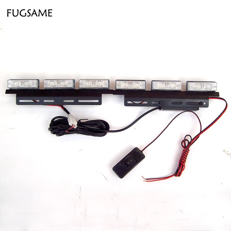 

FUGSAME FREE SHIPPING 6*3 LED Fire Emergency Strobe Warning Tow Truck Lights BLUE Emergency 3 FLASHING MODE