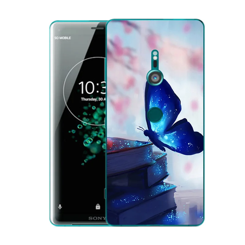 Чехлы 6 0 дюйма для Sony Xperia XZ3 тонкий мягкий силиконовый чехол с принтом сердца и