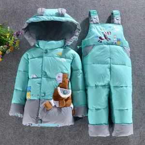 Nova Одежда для маленьких девочек детское зимнее пуховое пальто комплект верхней одежды для малышей куртка для мальчиков костюм с курткой теплая одежда для малышей