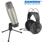 Оригинальные наушники SAMSON C01U Pro SAMSON SR850, конденсаторный микрофон с USB для профессиональной записи