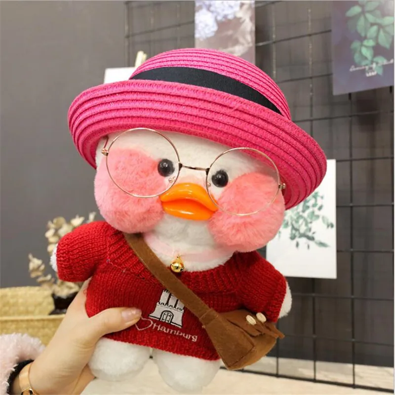 NO.18 30 см Kawaii Белый LaLafanfan кафе утка Плюшевые игрушки мультфильм милые животные Утка Мягкая кукла мягкие детские игрушки подарок на день рождения для детей - Цвет: NO.18
