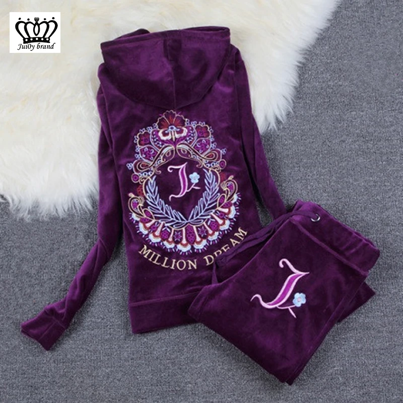 Женский брендовый бархатный Велюровый костюм на весну/Осень/2021 комплект из худи
