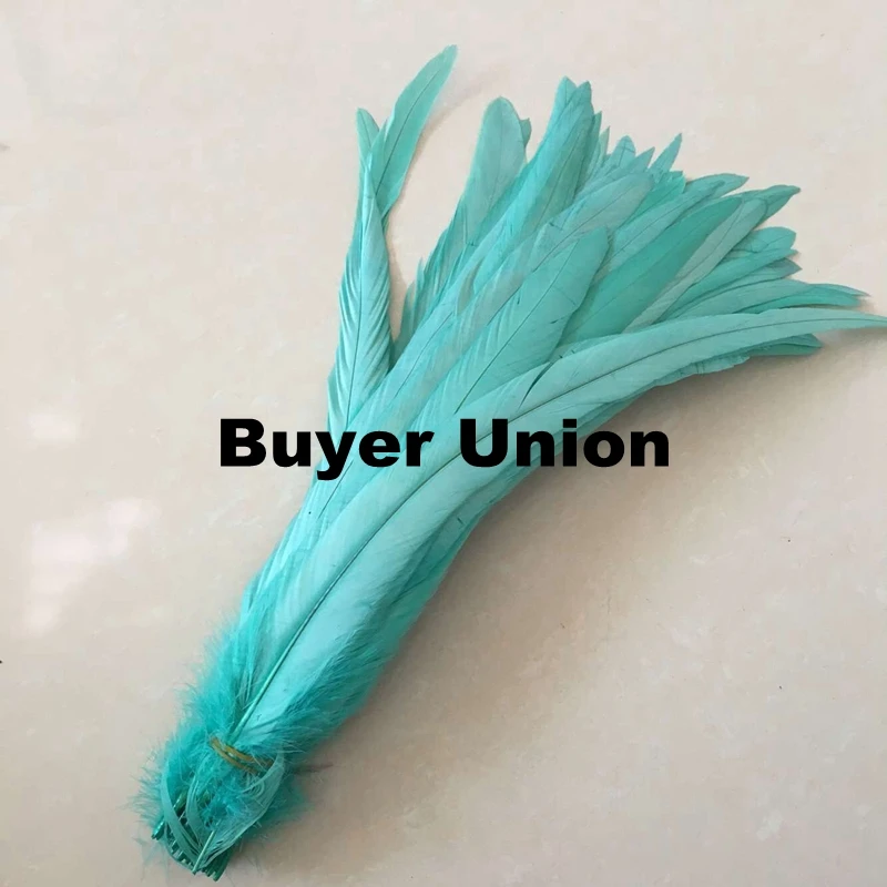 Бесплатная доставка 100 шт мятно зеленые натуральные петушковые перья свободные