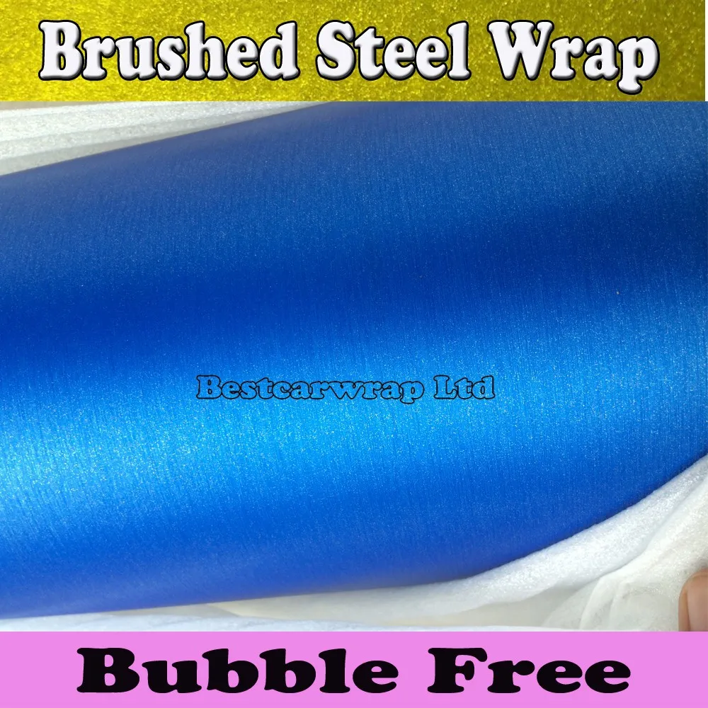 Синяя матовая алюминиевая виниловая обертка для автомобиля металлическая синяя