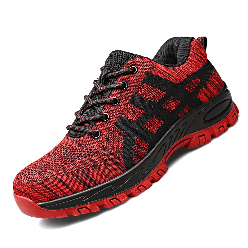 Размер 38-46 Рабочая обувь безопасная стальная на среднем каблуке ботинки для