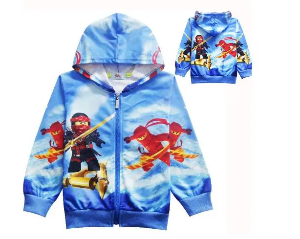 Толстовки ниндзя для мальчиков Детская верхняя одежда футболка Ниндзя Одежда с