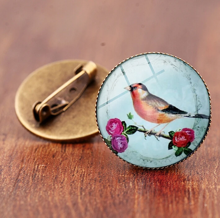 Новинка винтажная Женская Брошь в виде животного стеклянный купол