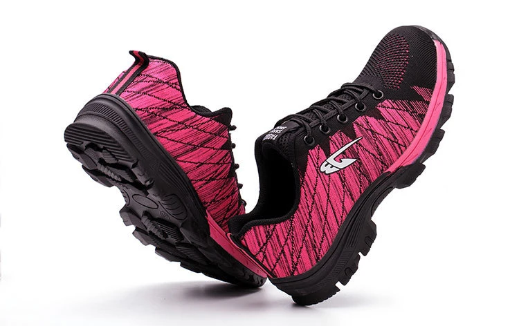 unisex work shoes steel toe cap women men work& safety boots steel mid sole impact resistant soft female shoes plus size 35-48