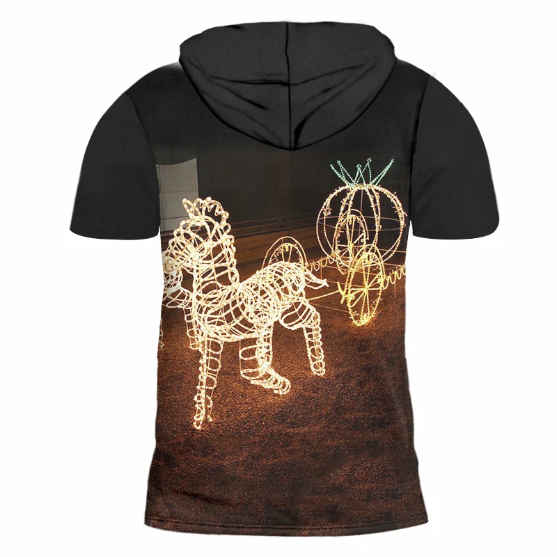 Мужская футболка с капюшоном OGKB 3D Футболка принтом животных забавная