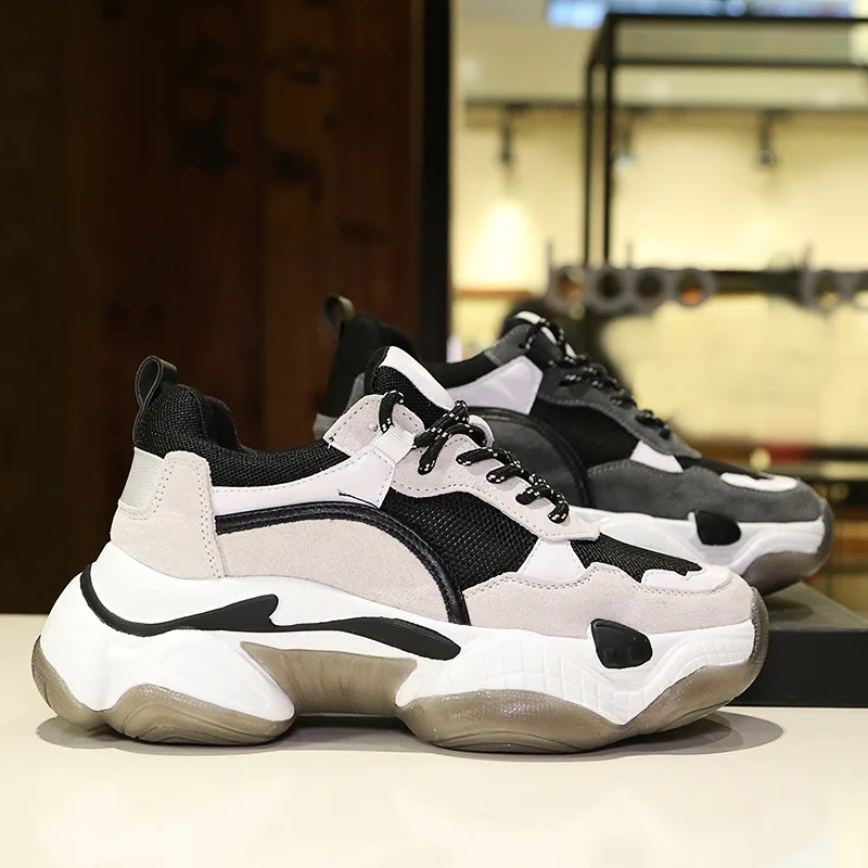 Повседневная обувь Женские массивные кроссовки на платформе zapatos de mujer Сезон