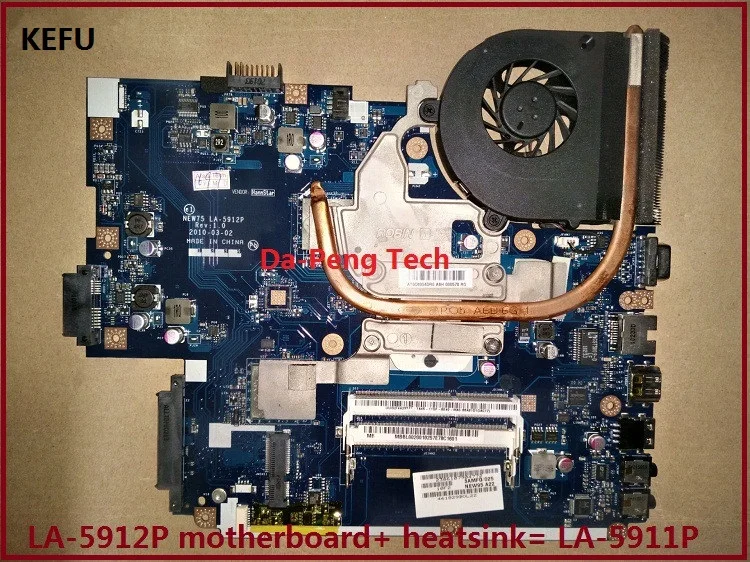 KEFU для ACER 5552G 5551G материнская плата ноутбука LA-5912P+ радиатор = вместо LA-5911P материнская плата DDR3 идеально работает