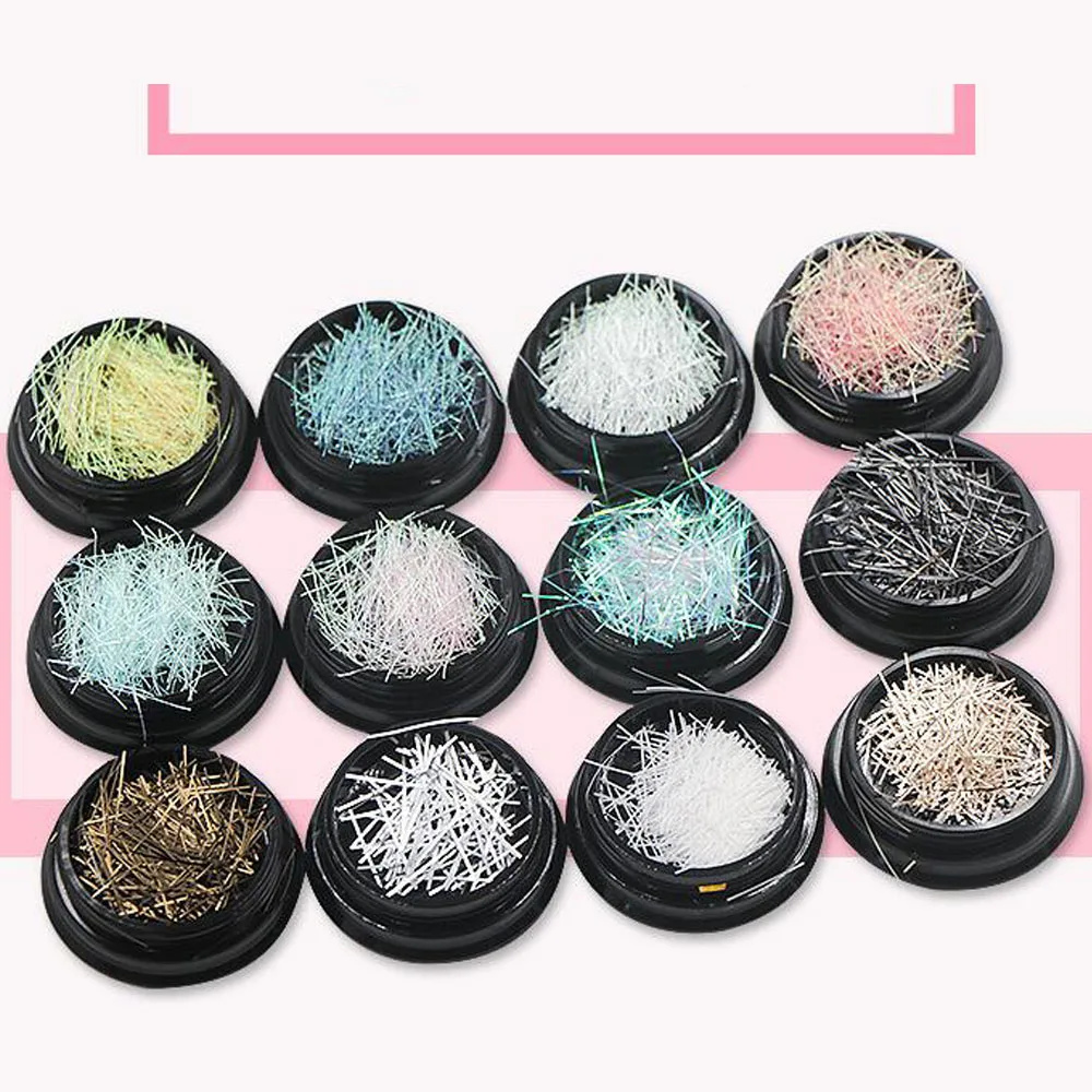 12Style/lot Metal Lines Nail Art Ultra Thin Decorations Gold Silver Sripes 3d Manicure Sequins Flakes Gel Polish Tools A447 | Красота и