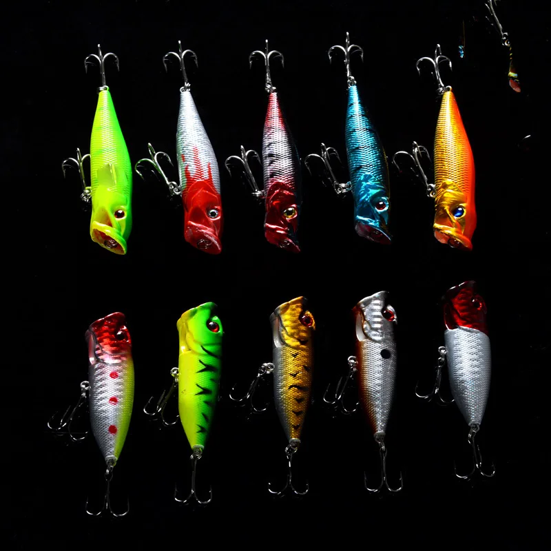 10 шт./лот набор приманок для рыбалки 2 модели цветов|fishing lure set|water popperlure set |