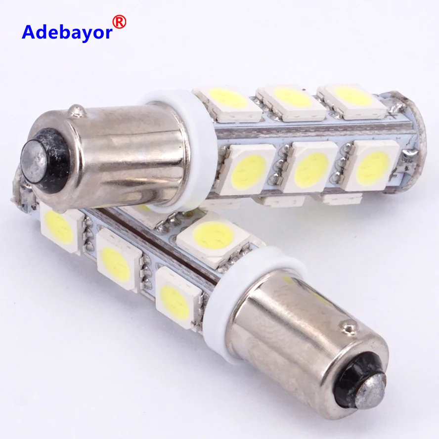 Автомобильная светодиодная Лампа 100X BA9S t11 5050 13 SMD 6523 1895 W6W T4W 12 В купольная панель