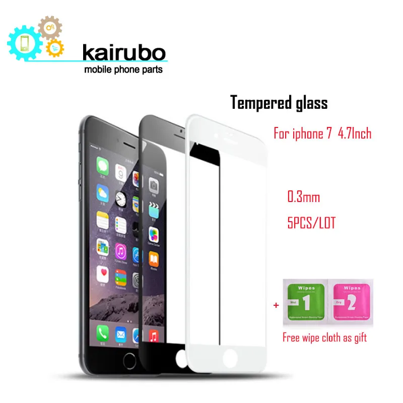 Kairubo 3D полноэкранная защитная пленка из закаленного стекла для iPhone 7 4 дюйма 0 3 мм