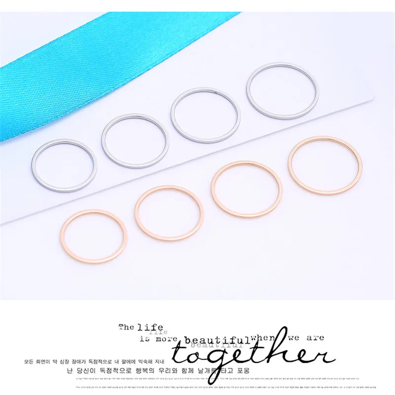 Новинка модное простое Супертонкое кольцо из розового золота для женщин и мужчин