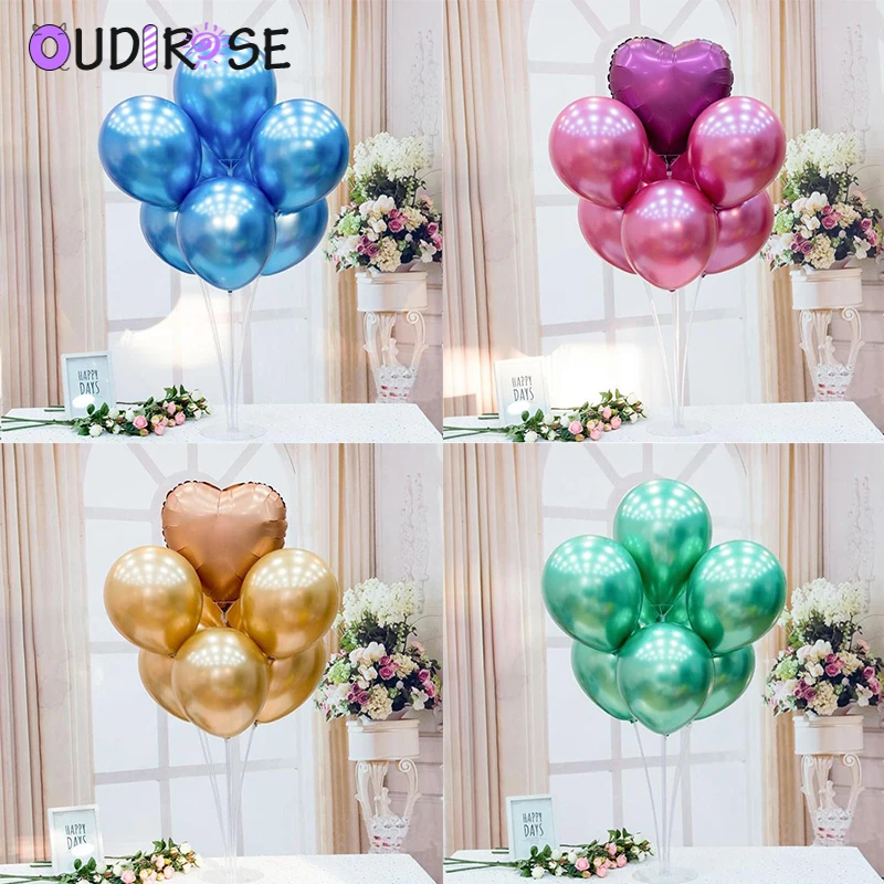 OUDIROSE 7 шт. 12 дюймов металлический латексный шар для дня рождения свадьбы