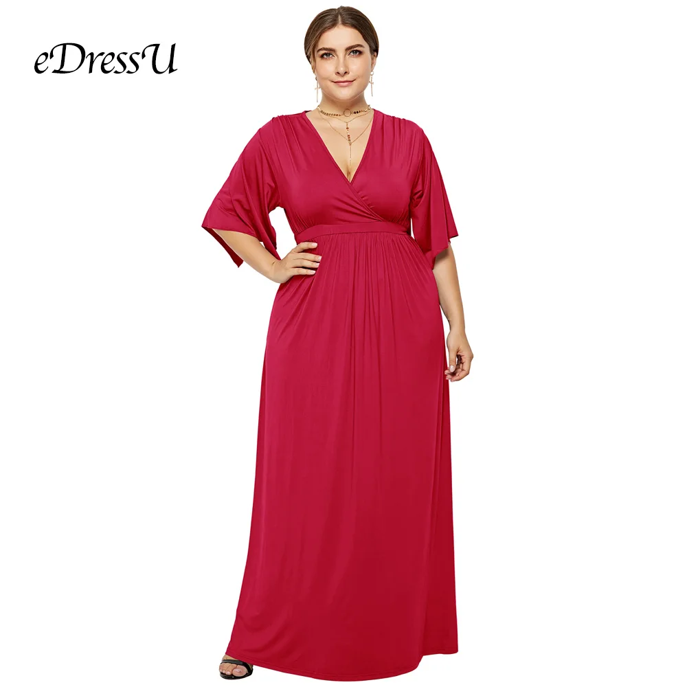 

Elegant Plus Size Military Grey Maxi Dress Sexy V Neck Floor Length Stretchy Evening Party Dress Vestido Abendkleid LMT-FP3312