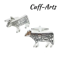 cuffarts cufflinks for mens butchers cuts of beef cow chef cufflinks high quality gift for men bouton de manchette c10118