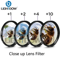 lightdow macro close up lens filter 12410 filter kit 49mm 52mm 55mm 58mm 62mm 67mm 72mm 77mm for canon nikon sony cameras