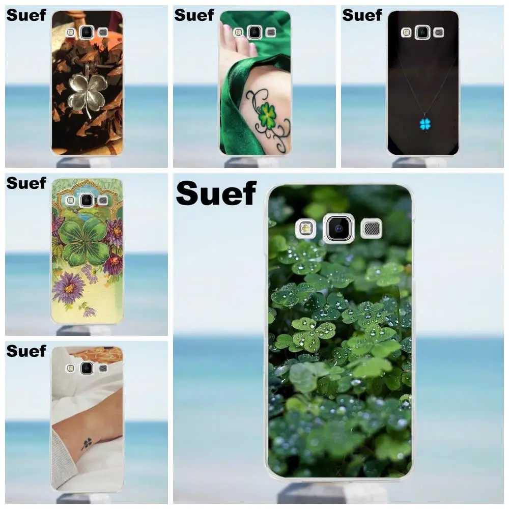 Suef четыре листа клевера модные ТПУ сумочки для аксессуаров Galaxy Alpha Core Prime Note 2 3 4 5 S3