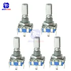 Кодовый переключатель поворотного энкодера EC11, 5 шт.лот, 360 градусов, цифровой потенциометр, 7 контактов, высота вала 20 мм, диаметр вала 6 мм для Arduino