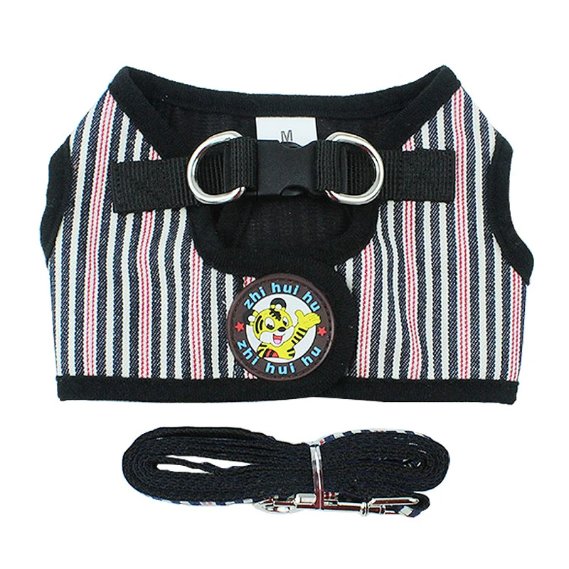 Шлейка с поводком для собак и кошек Регулируемый жилет прогулок мягкие дышащие