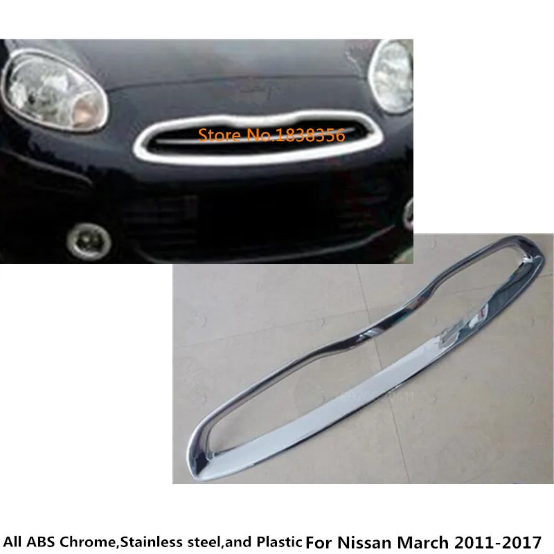 Для Nissan March 2011 2012 2013 2014 2015 2016 2017 крышка автомобиля ABS Хромированная Отделка