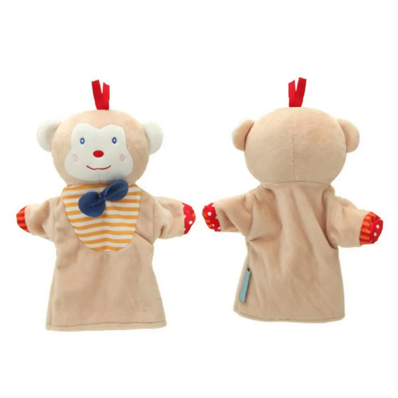 Ручной кукольный обезьяна утка помощник милый хороший детский сад ToysBaby Finger история кукла животных игрушечные лошадки лягушка дети