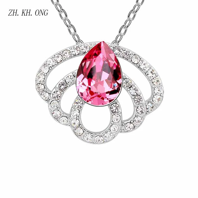 ZK. Х. Онг Творческий Хрустальный цветок ювелирные изделия ожерелье Изысканный Flos