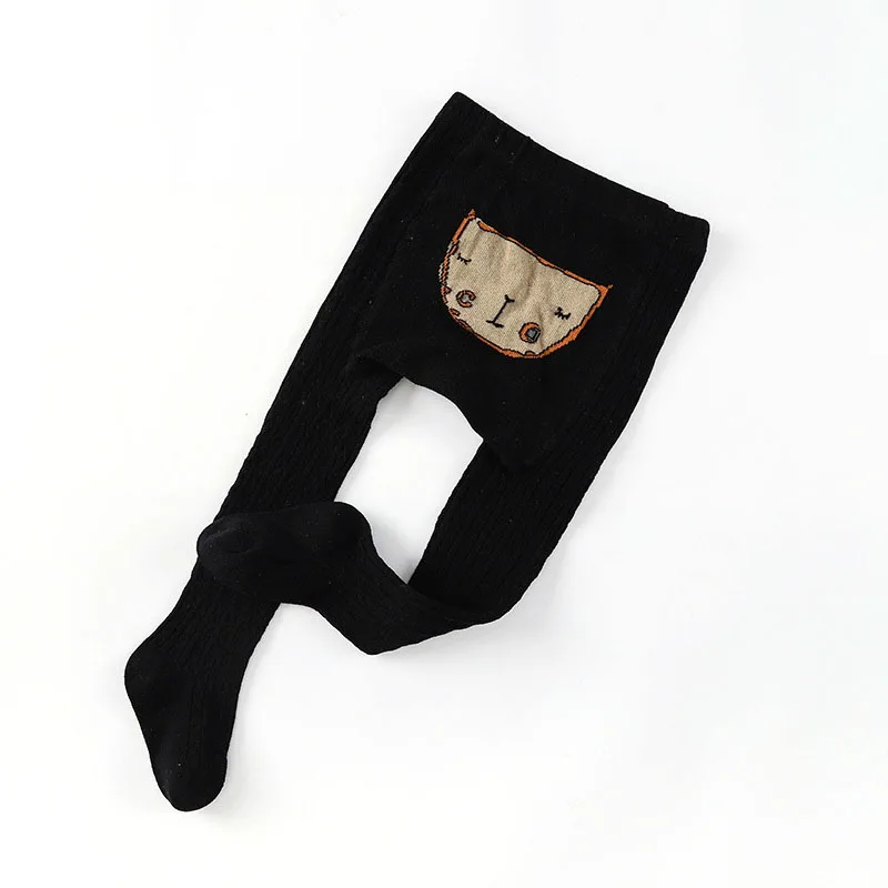 Panti de bebe вязаные колготки для детей ясельного возраста колготки для девочек розовые гетры новорожденные дети Новорожденные вещи 6-12 12-24 месяцев - Цвет: black pantyhose