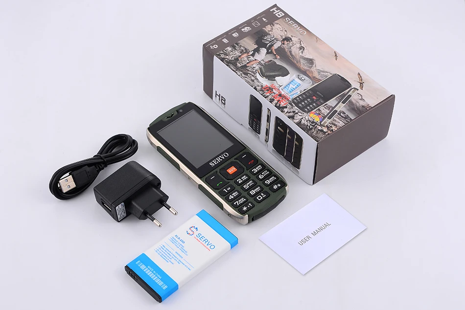 SERVO H8 мобильный телефон 2,8 дюймов 4 SIM телефон Bluetooth фонарик GPRS 3000 мАч Внешний аккумулятор телефон русский язык клавиатура Сотовый