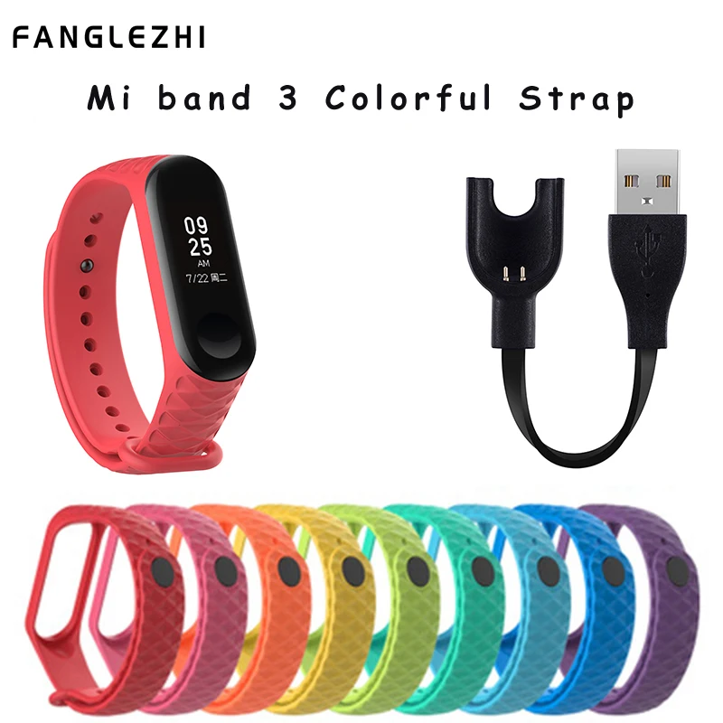 Силиконовый ремешок на запястье для смарт часов Xiaomi Mi Band 3 аксессуары
