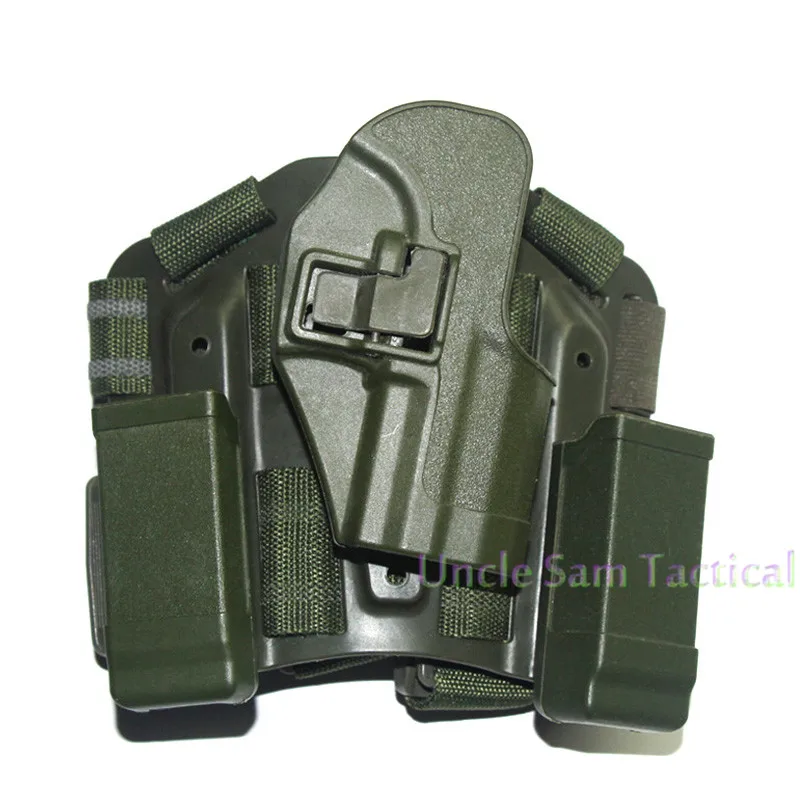 Green CQC HK USP кобуры пистолет компактный Тип Тактический ног кобура Стрельба Airsoft Правша пистолет Охота бедра Кобура - Цвет: Green