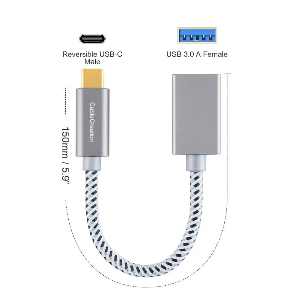 Кабель-адаптер CableCreation USB-C OTG USB C к 3 0 A для новых устройств Macbook и других Type |