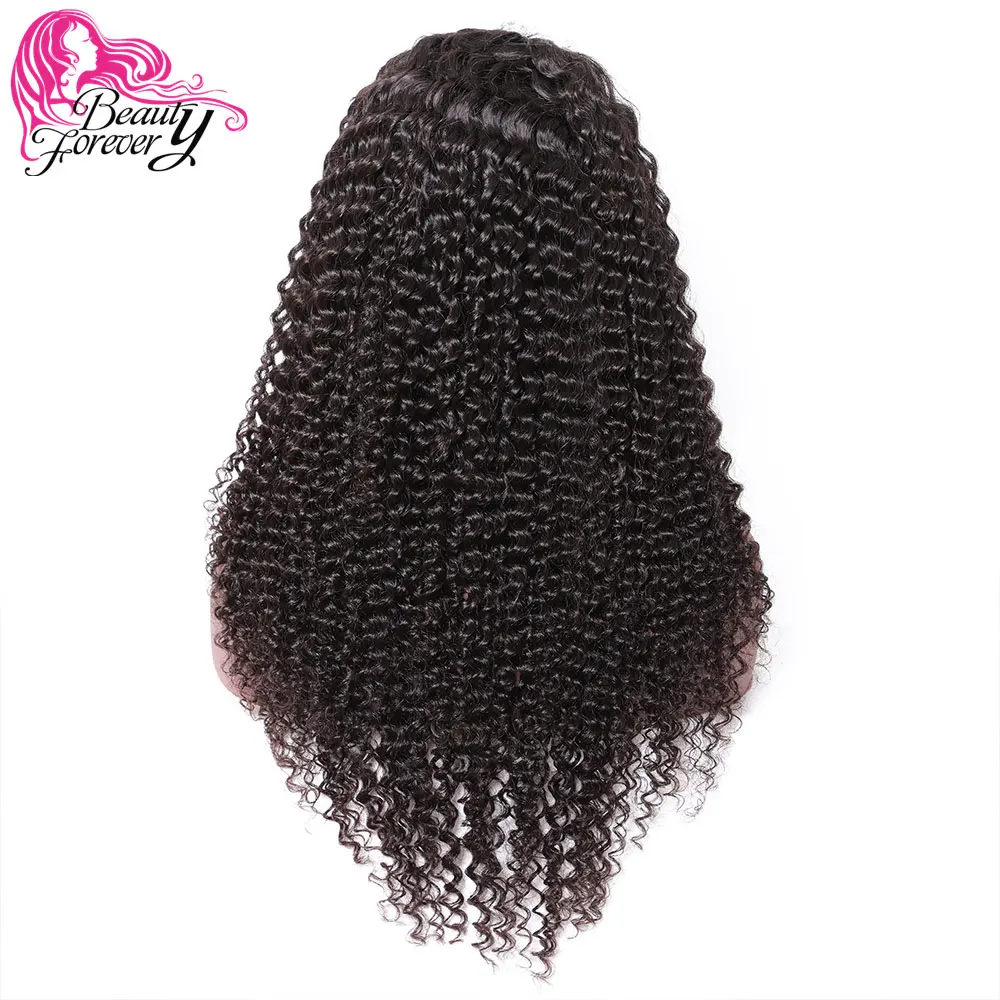 BeautyForever малазийские кудрявые полные парики шнурка 100% Remy человеческих волос 14 24