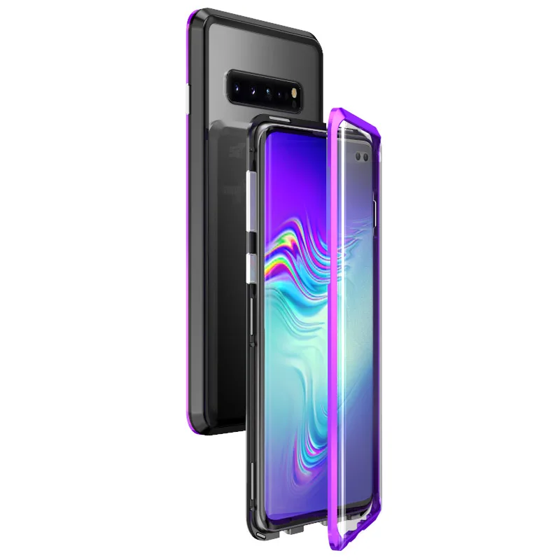 Чехол LUPHE с магнитной адсорбцией для samsung Galaxy S10 5g, прозрачное стекло, жесткая задняя крышка, металлический бампер, защитный чехол