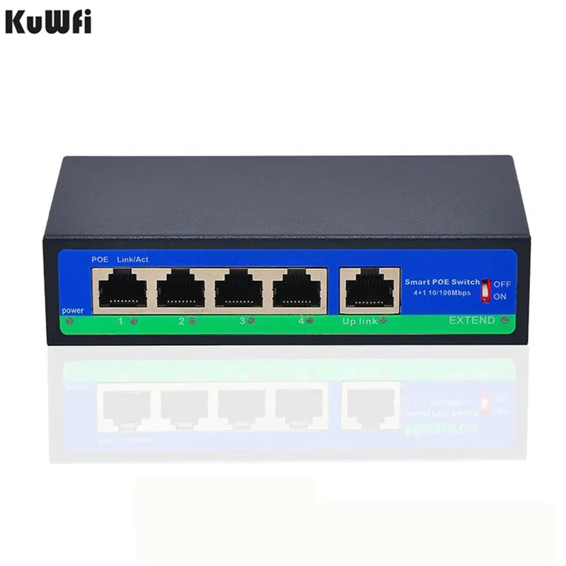 POE коммутатор IEEE802.3AF/на каждом порте 4 + 1 10/100 Мбит/с максимальный источник питания