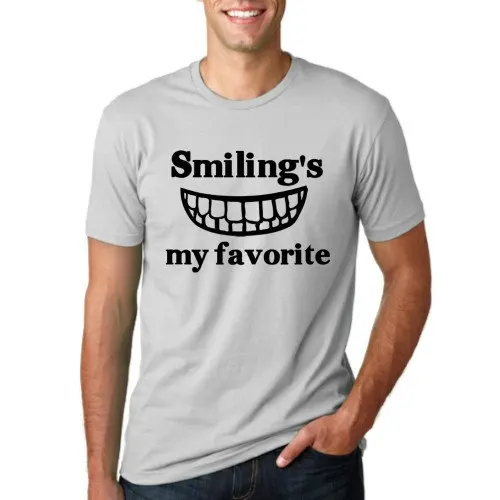 

Smilings my favorite funny elf Christmas T shirt screenprinted Holiday Humor Tee-D054