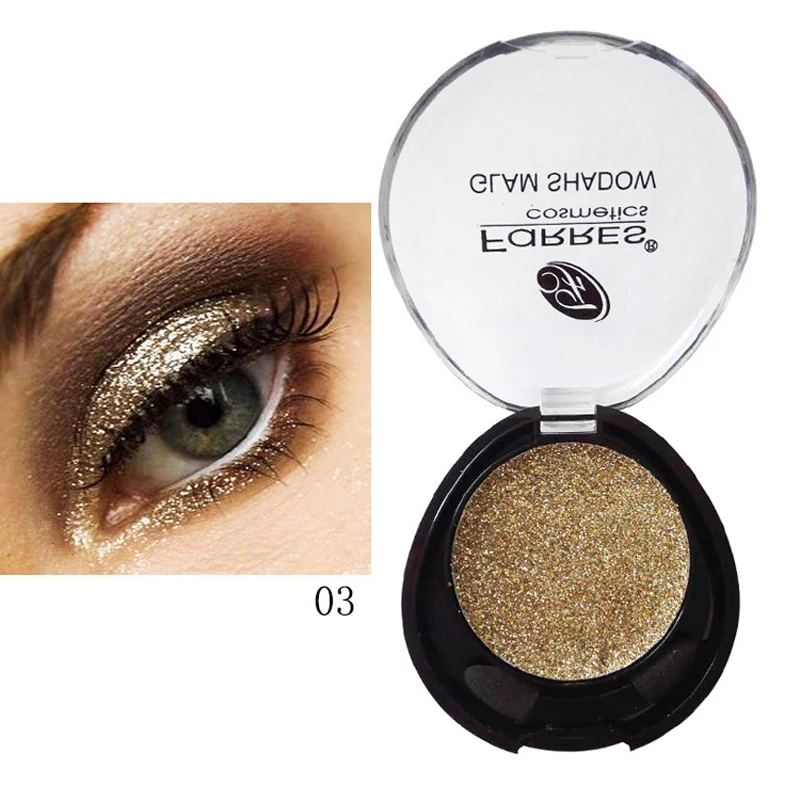 Профессиональный 6 цветов блеск для век золотого и серебряного цвета красоты