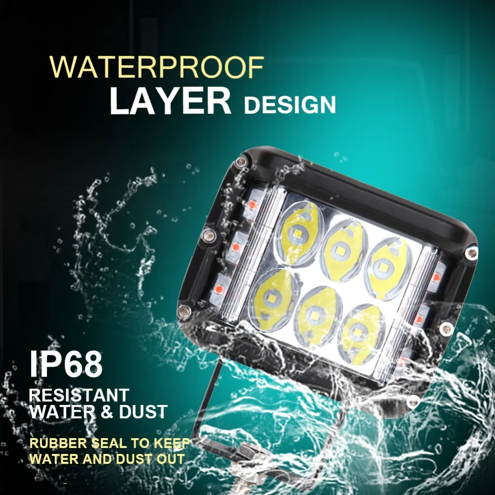 

2Pcs ECAHAYAKU 4inch 60W Led Pods Driving Fog lamp Off-road LED Work Light For 4x4 Car Bar Side Shooter Styling Rescue Truck SUV