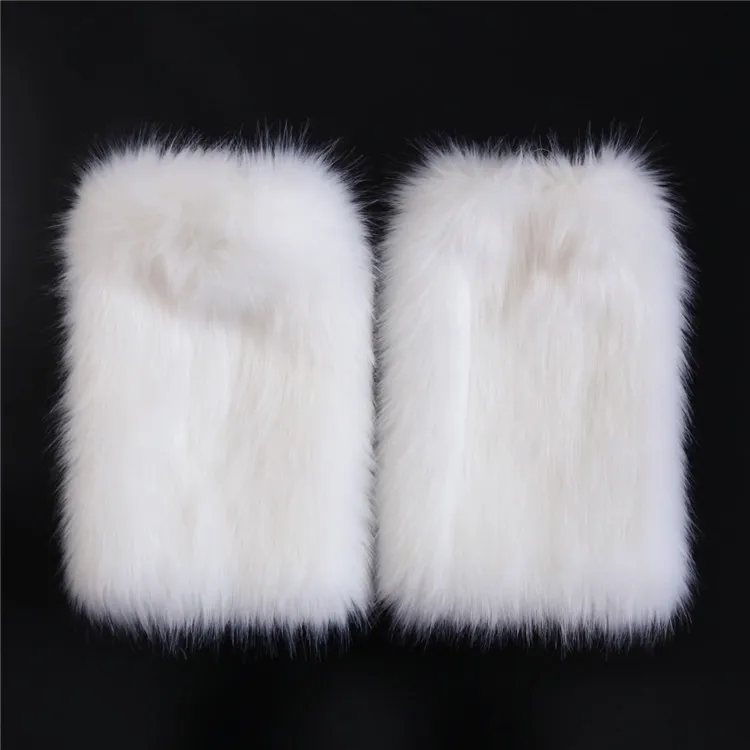 Набор для косплея белые сексуальные манжеты на щиколотке с искусственным лисьим