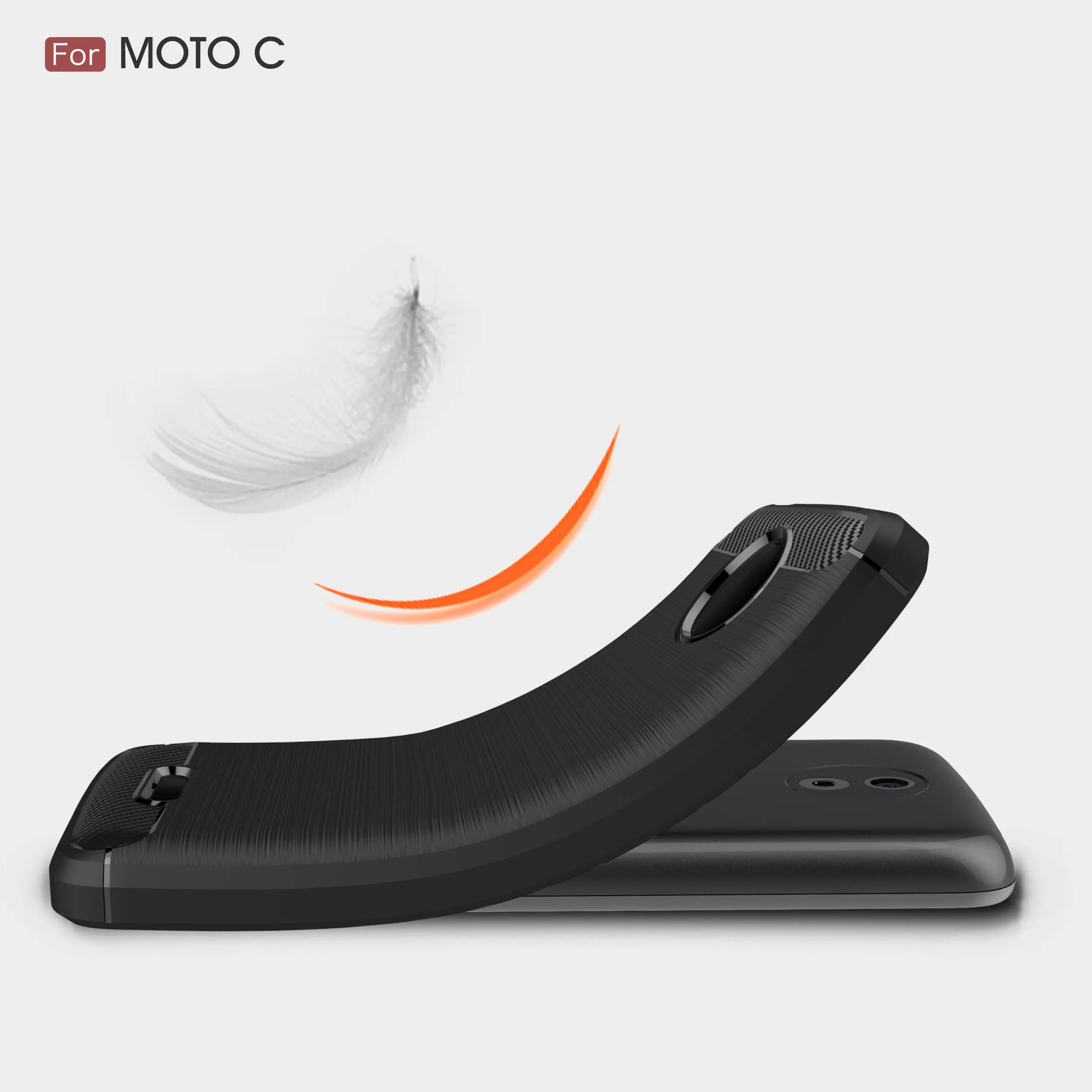 Чехол для Motorola Moto C тонкий мягкий силиконовый роскошный матовый чехол с текстурой